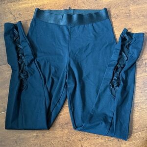 Bebe Black Criss-Cross Leggings